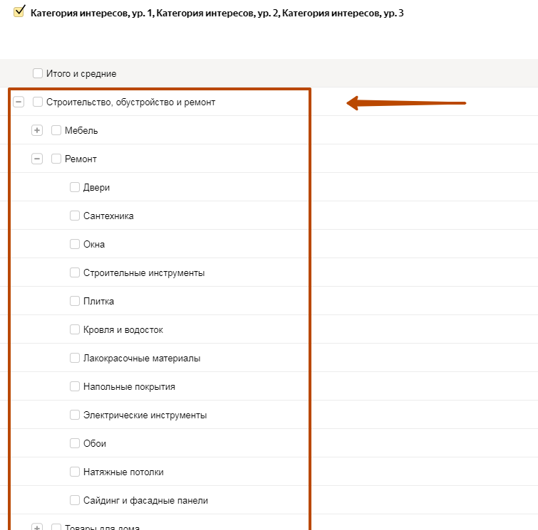 Яндекс Метрика новая версия отчета по долгосрочным интересам